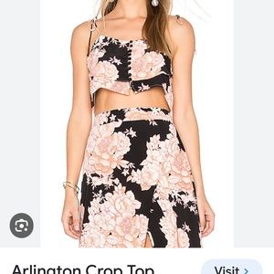 Cleobella Jack Wrap Skirt and Crop Top in Dusty Rose